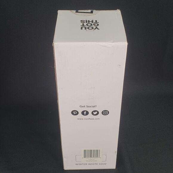 IRON °FLASK 32oz Rover Tumbler Winter White Vacuum Insulated 2 Black Straws - Picture 12 of 16